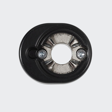Rosette poignée à ficher - verrouillable Noir RAL 9005