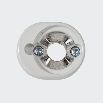 Rosette poignée à ficher - verrouillable Blanc RAL 9010