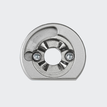 Rosette poignée à ficher - verrouillable - commande inversée Inox | Gauche