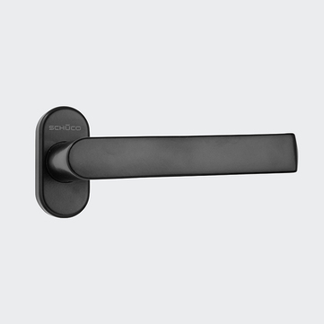 Poignée de porte en Design ou en L, 240153 Noir RAL 9005 | Droit