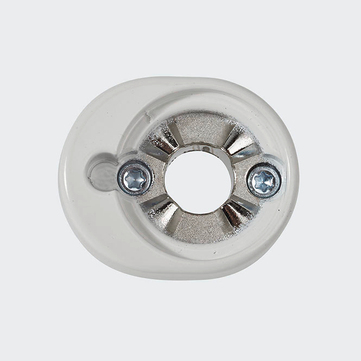 Rosette poignée à ficher - verrouillable Blanc RAL 9010