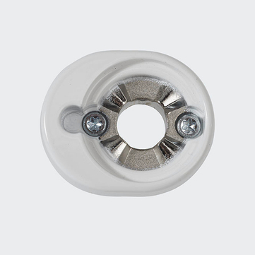Rosette poignée à ficher - verrouillable Blanc RAL 9016