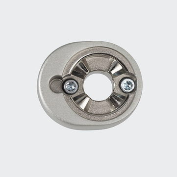Rosette poignée à ficher - verrouillable Inox