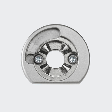 Rosette poignée à ficher - verrouillable - commande inversée Inox | Gauche