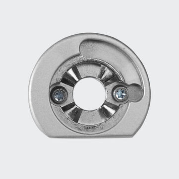 Rosette poignée à ficher - verrouillable - commande inversée Inox | Droit