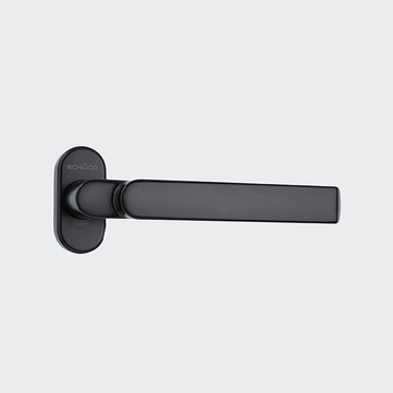 Poignée de porte en Design ou en L, 240157 Noir RAL9005 | Coudée
