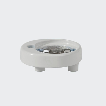 Rosette poignée à ficher - verrouillable Blanc RAL 9010