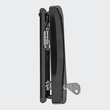 Verrou double verrouillable à clef pour coulissant 