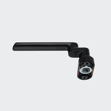 Poignée de porte en Design ou en L, 240157 Noir RAL9005 | Coudée