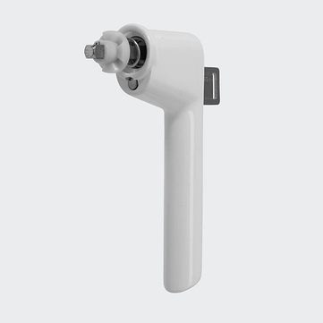 Poignée de fenêtre à ficher - verrouillable - retardement d'éffraction Blanc RAL 9010