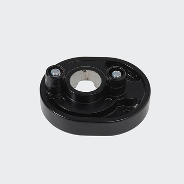 Rosette poignée à ficher - verrouillable Noir RAL 9005