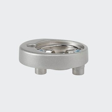 Rosette poignée à ficher - verrouillable Inox
