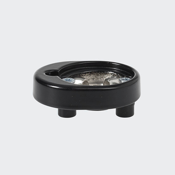 Rosette poignée à ficher - verrouillable Noir RAL 9005