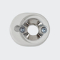 Rosette poignée à ficher - verrouillable Blanc RAL 9010