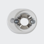 Rosette poignée à ficher - verrouillable Blanc RAL 9016