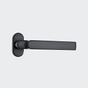 Poignée de porte en Design ou en L, 240157 Noir RAL9005 | Coudée