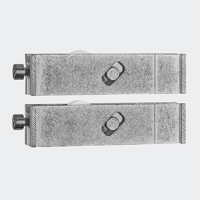 Chariot double, réglable, pour coulissant 