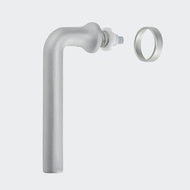 Poignée de fenêtre à ficher en L EV1