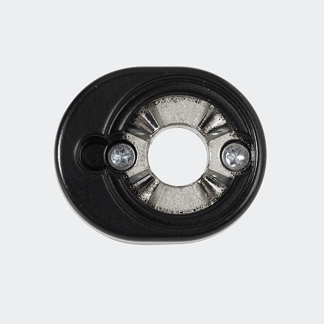 Rosette poignée à ficher - verrouillable Noir RAL 9005