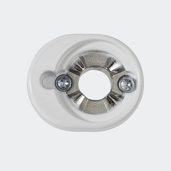 Rosette poignée à ficher - verrouillable Blanc RAL 9016