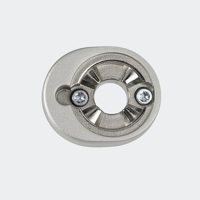 Rosette poignée à ficher - verrouillable Inox