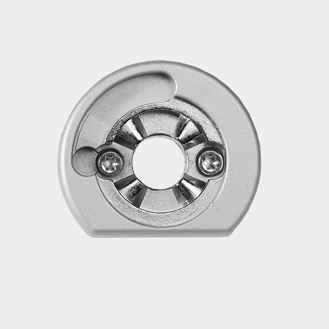 Rosette poignée à ficher - verrouillable - commande inversée Argenté | Gauche