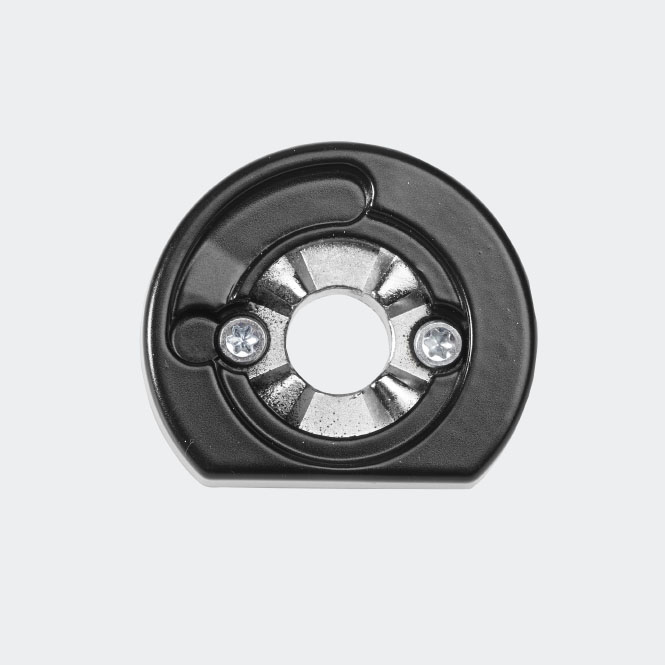 Rosette poignée à ficher - verrouillable - commande inversée Noir RAL9005 | Gauche