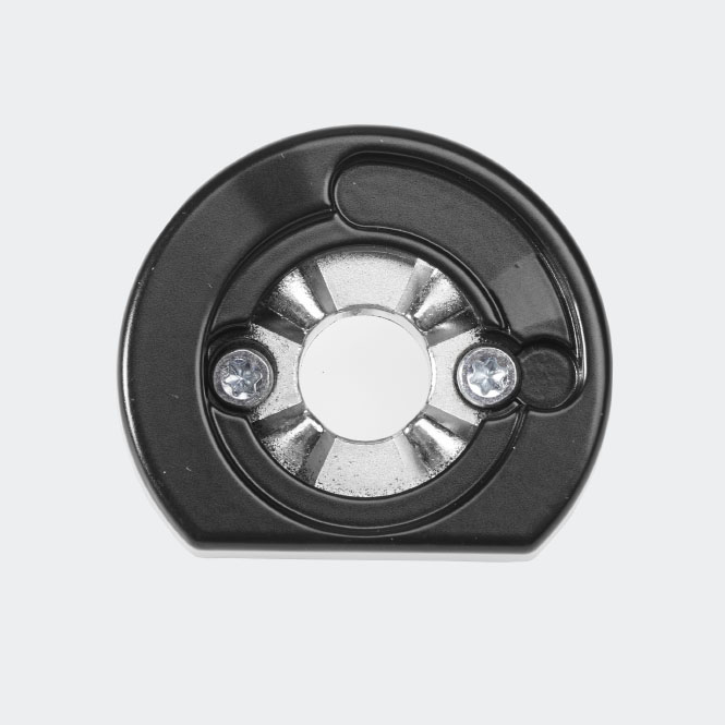 Rosette poignée à ficher - verrouillable - commande inversée Noir RAL9005 | Droit