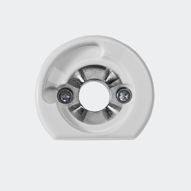 Rosette poignée à ficher - verrouillable - commande inversée Blanc RAL9016 | Gauche