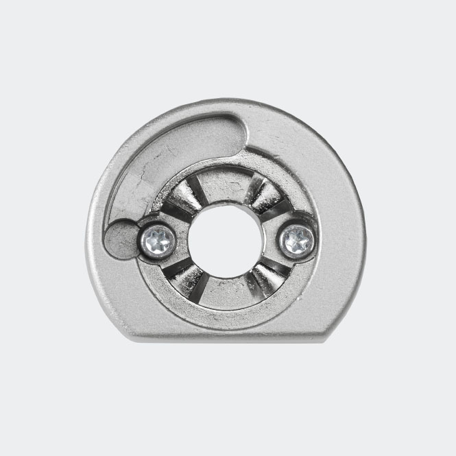 Rosette poignée à ficher - verrouillable - commande inversée Inox | Gauche