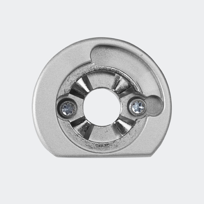 Rosette poignée à ficher - verrouillable - commande inversée Inox | Droit