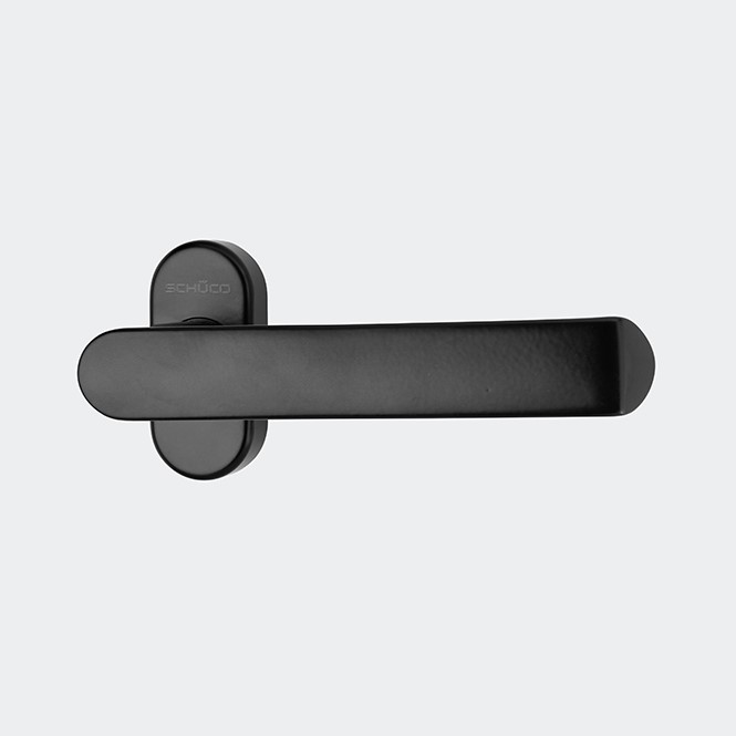 Poignée de porte en Design ou en L, 240153 Noir RAL 9005 | Droit