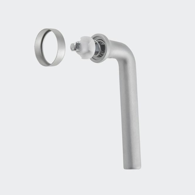 Poignée de fenêtre à ficher en L 