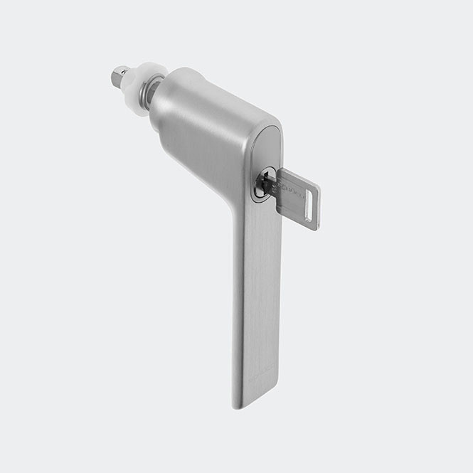 Poignée de fenêtre à ficher - verrouillable - commande inversée - retardement d'éffraction, 247660 Inox