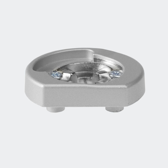 Rosette poignée à ficher - verrouillable - commande inversée Argenté | Gauche