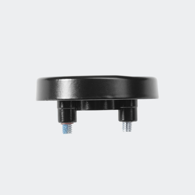 Rosette poignée à ficher - verrouillable - commande inversée Noir RAL9005 | Droit