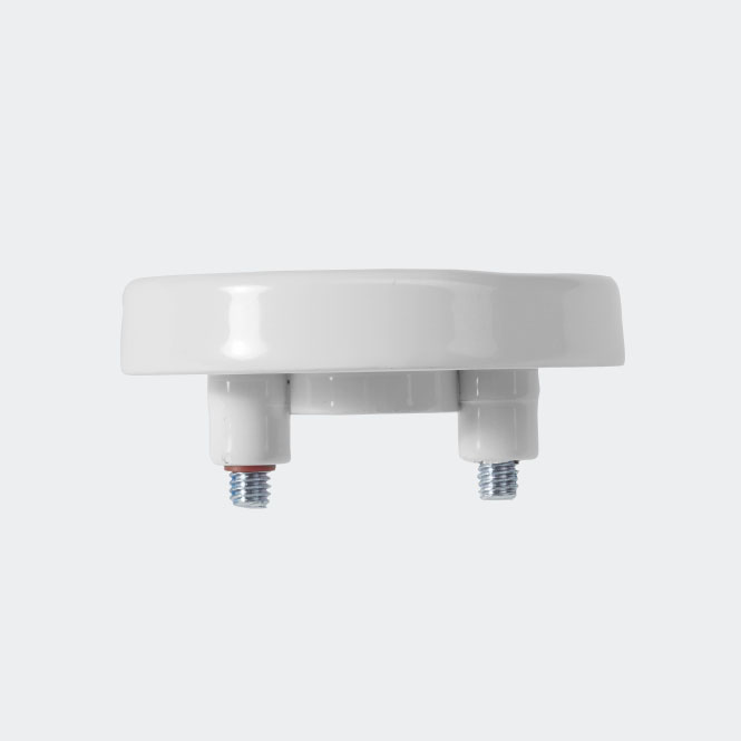 Rosette poignée à ficher - verrouillable - commande inversée Blanc RAL9016 | Droit