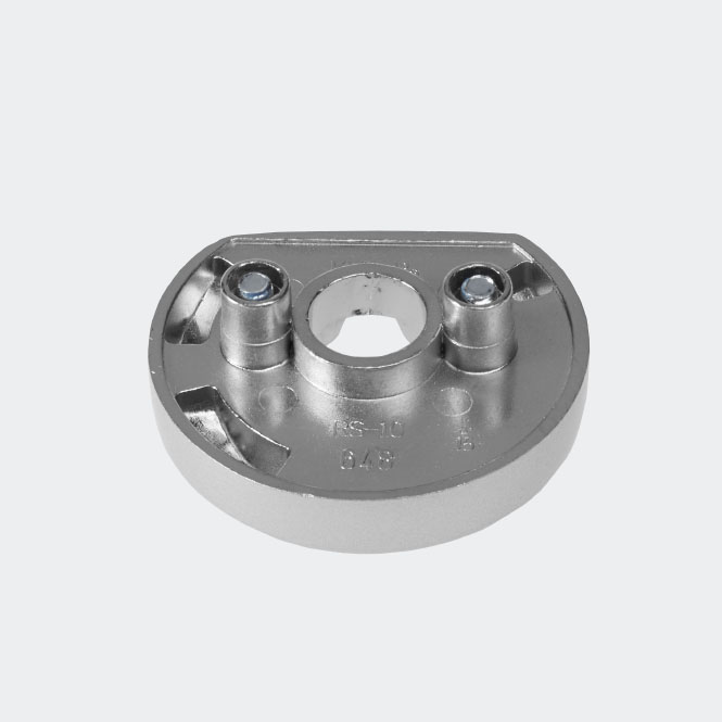 Rosette poignée à ficher - verrouillable - commande inversée Inox | Droit