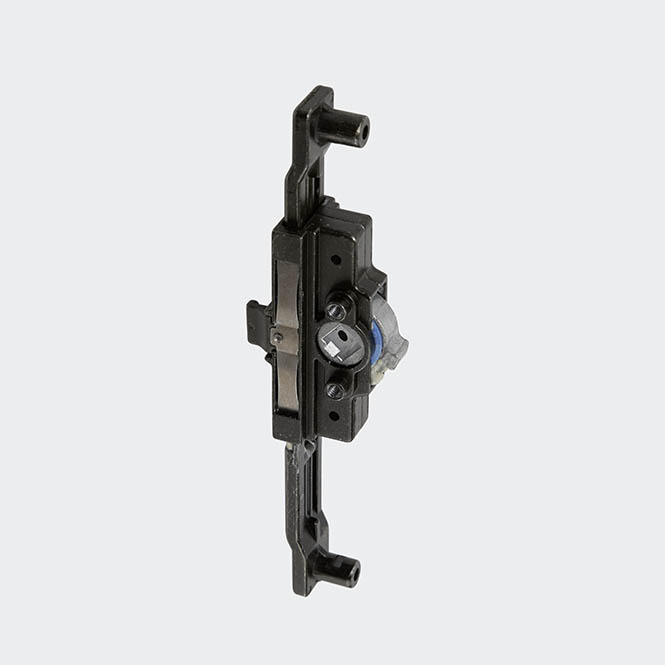 Crémone de verrouillage encastrée pour poignée à ficher, axe 23 mm, 25313600 