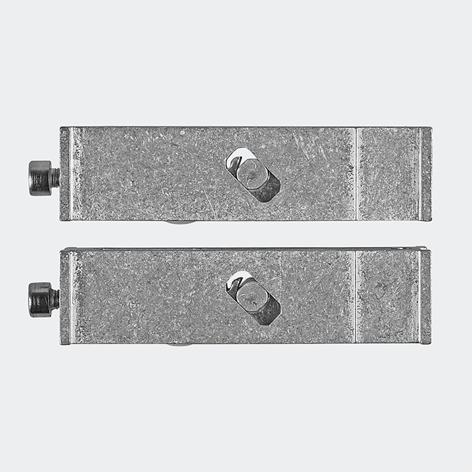 Chariot double, réglable, pour coulissant 