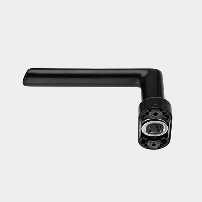 Poignée de porte en Design ou en L, 240153 Noir RAL 9005 | Droit