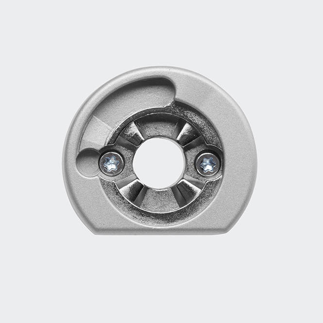 Rosette poignée à ficher - verrouillable - commande inversée - anti-bactérienne 