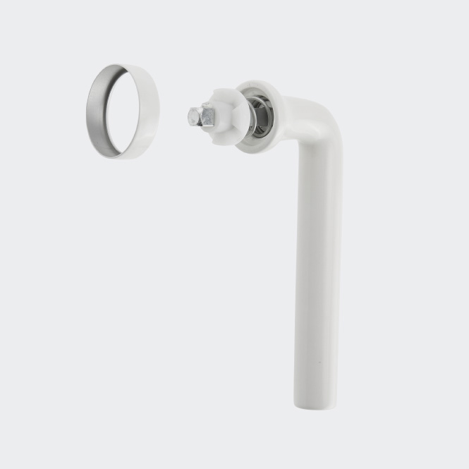 Poignée de fenêtre à ficher en L 