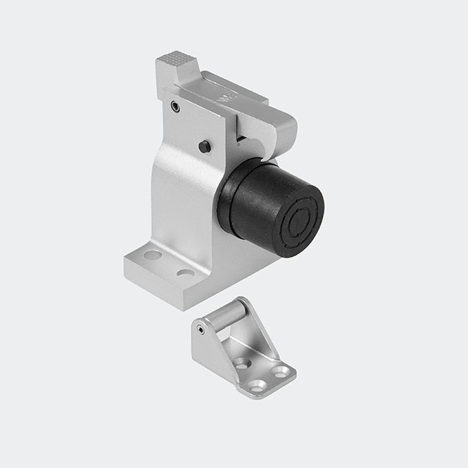 Butée de porte avec cran de blocage 