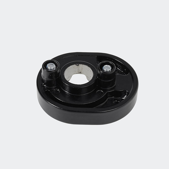 Rosette poignée à ficher - verrouillable Noir RAL 9005