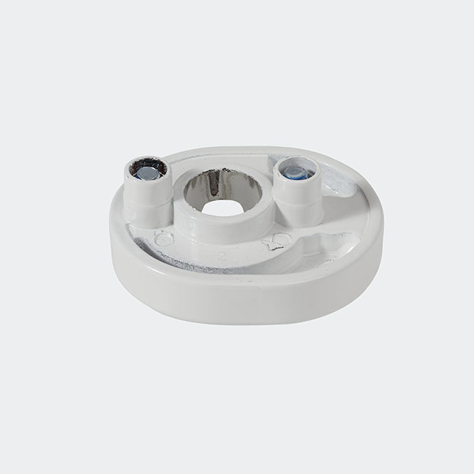 Rosette poignée à ficher - verrouillable Blanc RAL 9010