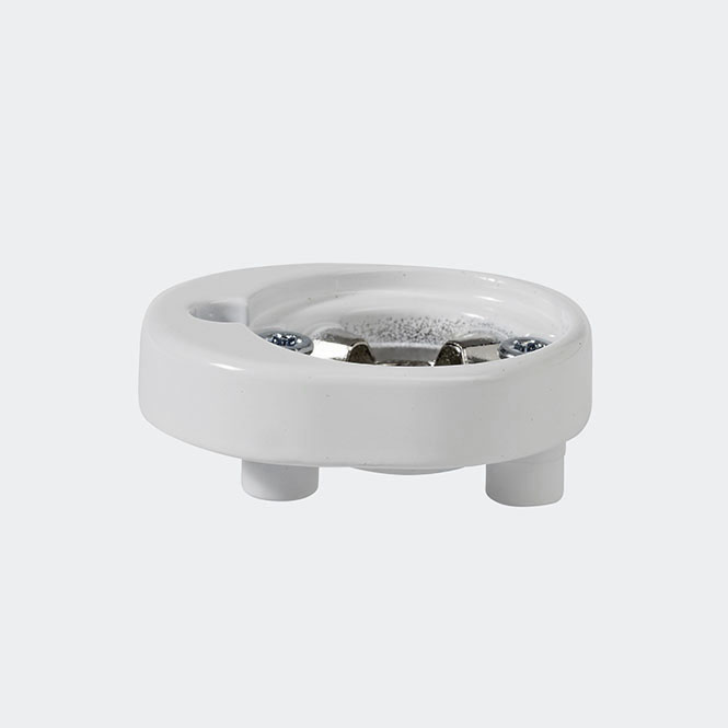 Rosette poignée à ficher - verrouillable Blanc RAL 9016