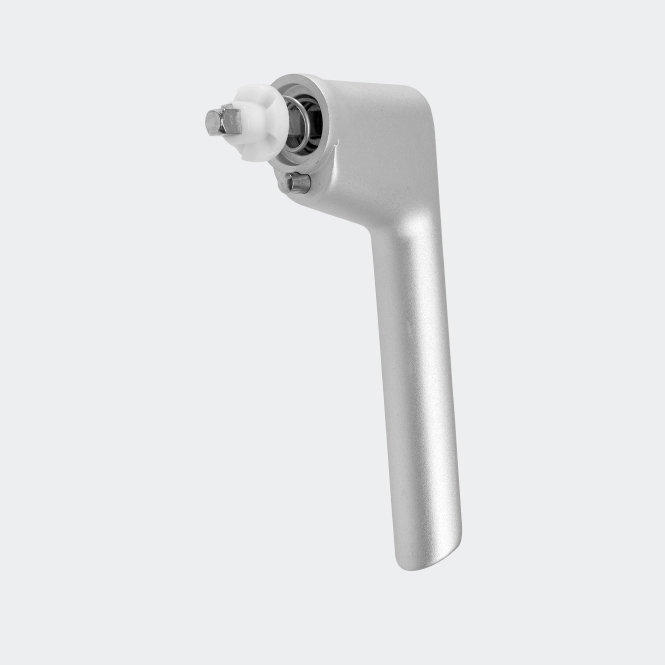 Poignée de fenêtre à ficher - bouton condamnation - retardement d'éffraction Argenté