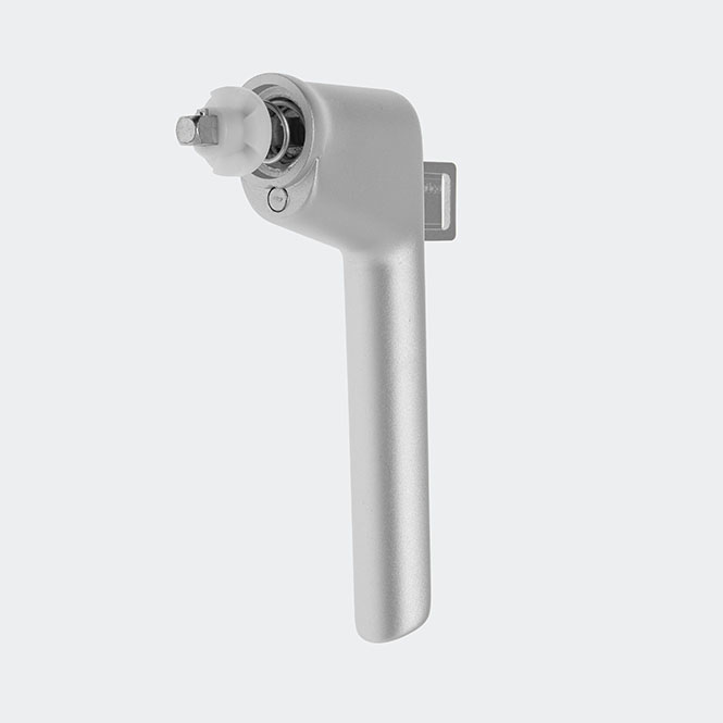 Poignée de fenêtre à ficher - verrouillable - commande inversée - retardement d'éffraction, 247656 Argenté