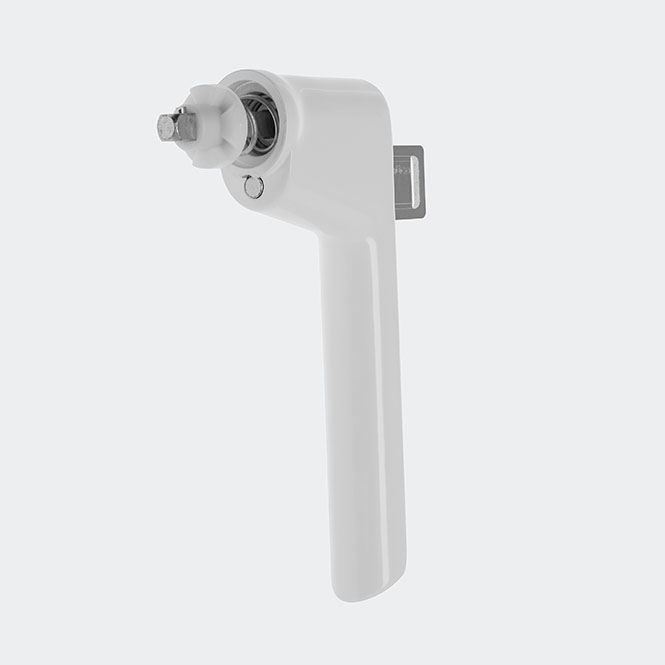 Poignée de fenêtre à ficher - verrouillable - commande inversée - retardement d'éffraction, 247659 Blanc RAL 9016